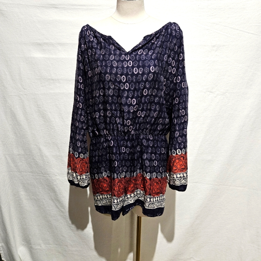 Anthropologie Lilka Apolima Printed Romper Sz S